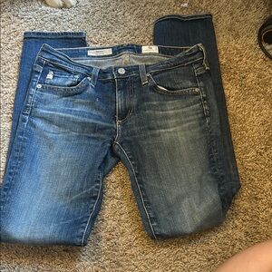 Ag Adriano Goldschmied Blue Straight Leg Jeans